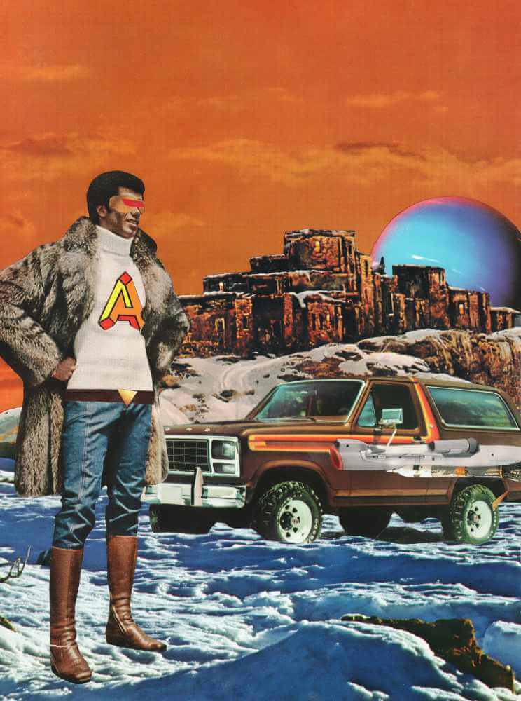 A Hero analog collage.