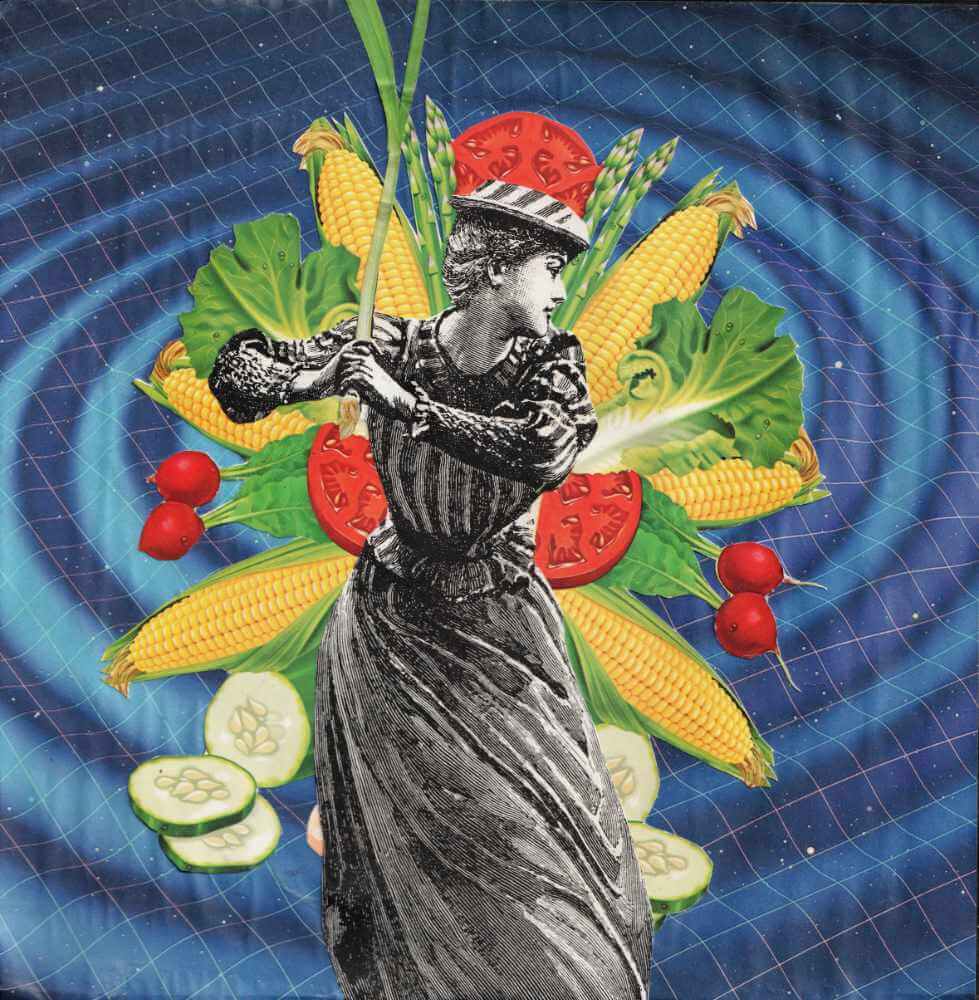 Batter Up analog collage.