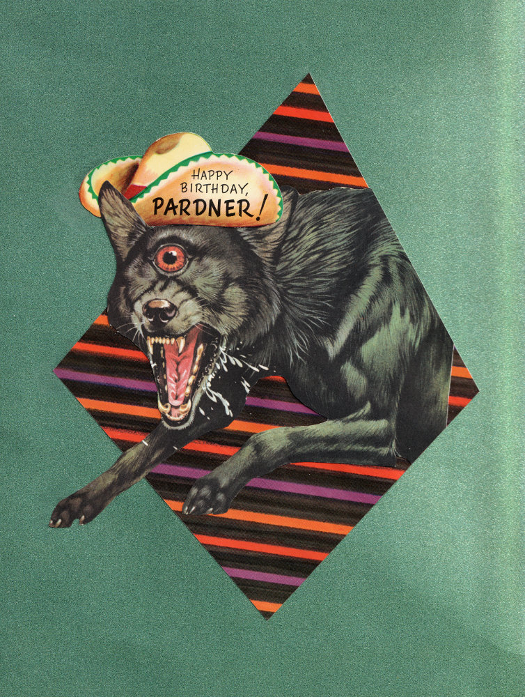 Happy Birthday, Pardner! collage greeting card.