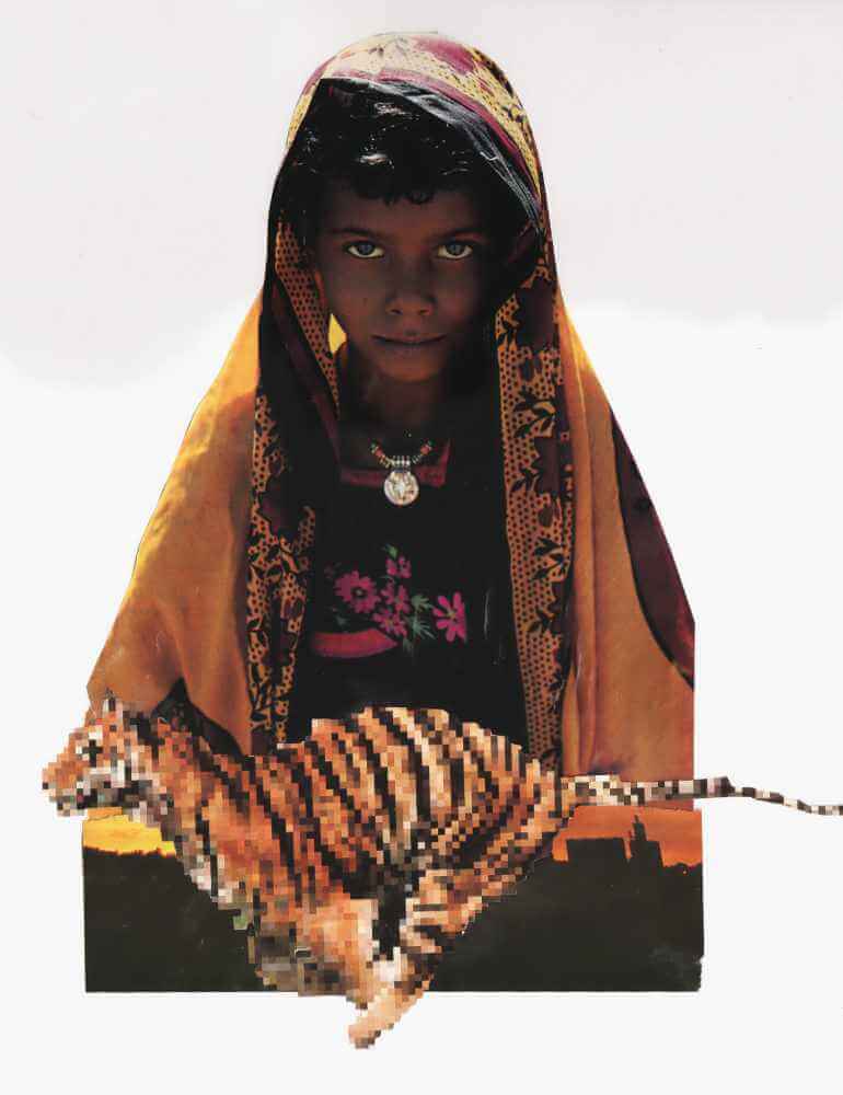 Eyes of the Tiger analog collage.