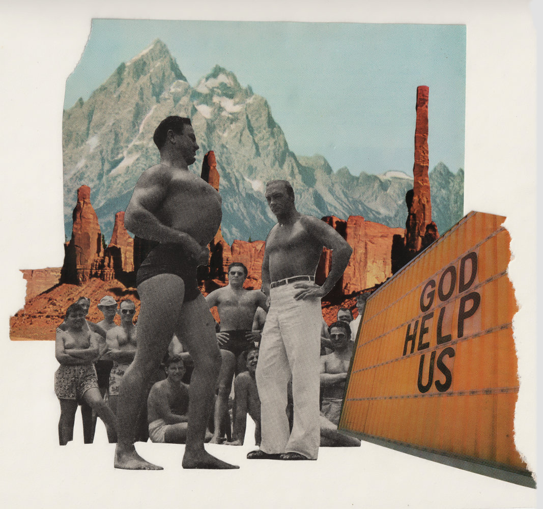 God Help Us analog collage.